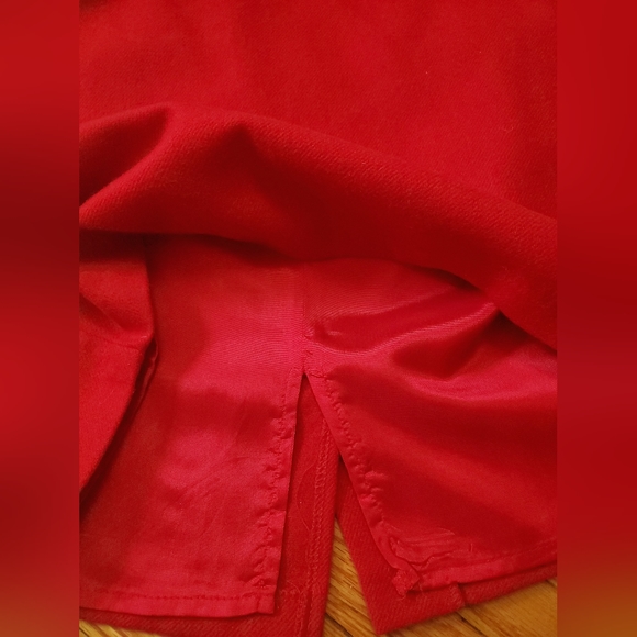JG Hook Wool Red Pencil Skirt Lined 2 Petite - Picture 8 of 11